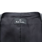 PS Paul Smith リネン ジレ スーツベスト L グレー ブラック 麻 シンチバック ドット PP-BM-47921