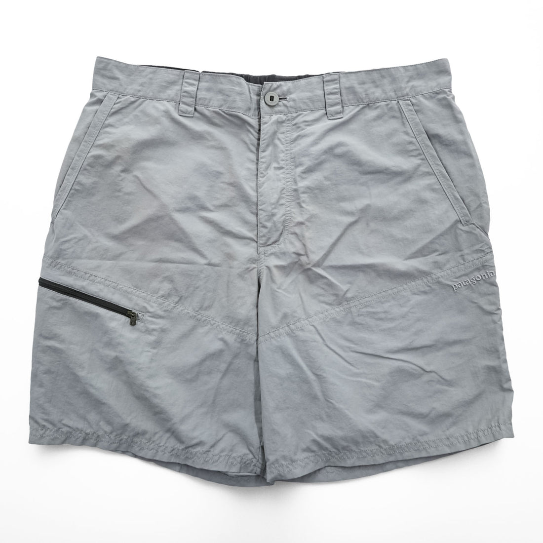 Patagonia ナイロンショーツ アウトドア ショートパンツ ハーフパンツ L グレー ジップポケット STY82126 SP17