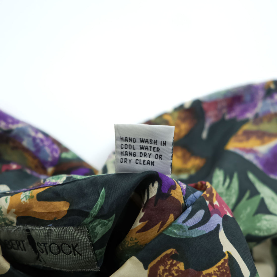 ROBERT STOCK 90年代 ヴィンテージ 半袖 シルク アロハシャツ L ブラック マルチカラー 総柄 ボタニカル 花柄