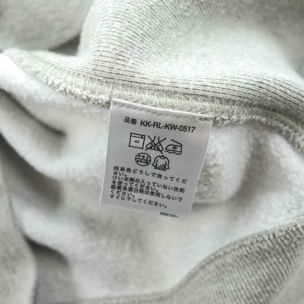 Polo Ralph Lauren 90年代 ヴィンテージ ビッグポニー リバースウィーブ ジップパーカー M グレー フロントポケット 裏起毛 サーマル 袖ライン