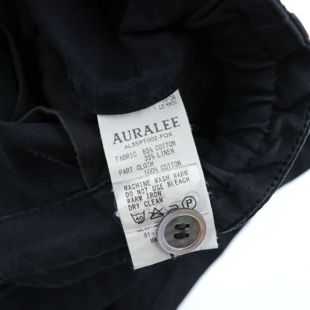 AURALEE 日本製 コットンリネン オックス イージーショーツ ショートパンツ ハーフパンツ L ダークネイビー AL5SPT002-FOX