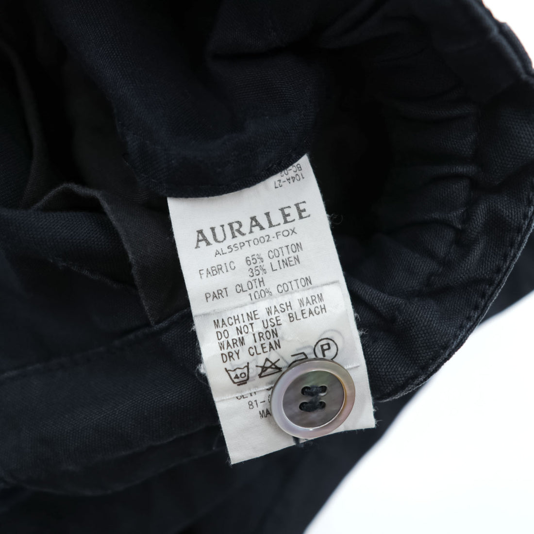 AURALEE 日本製 コットンリネン オックス イージーショーツ ショートパンツ ハーフパンツ L ダークネイビー AL5SPT002-FOX