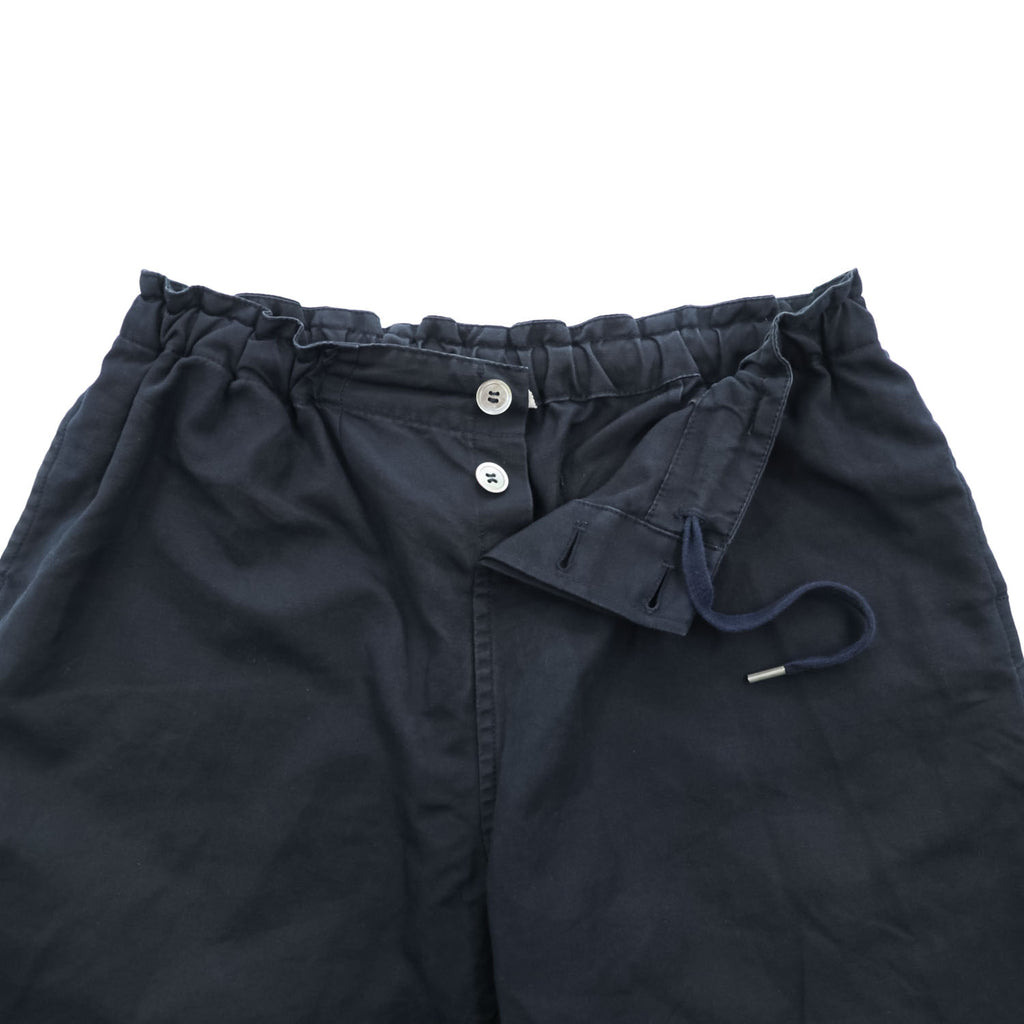 AURALEE 日本製 コットンリネン オックス イージーショーツ ショートパンツ ハーフパンツ L ダークネイビー AL5SPT002-FOX