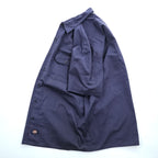 Dickies 半袖 ワークシャツ L ネイビー ポリコットン ツイル ボックスシルエット 1574NV