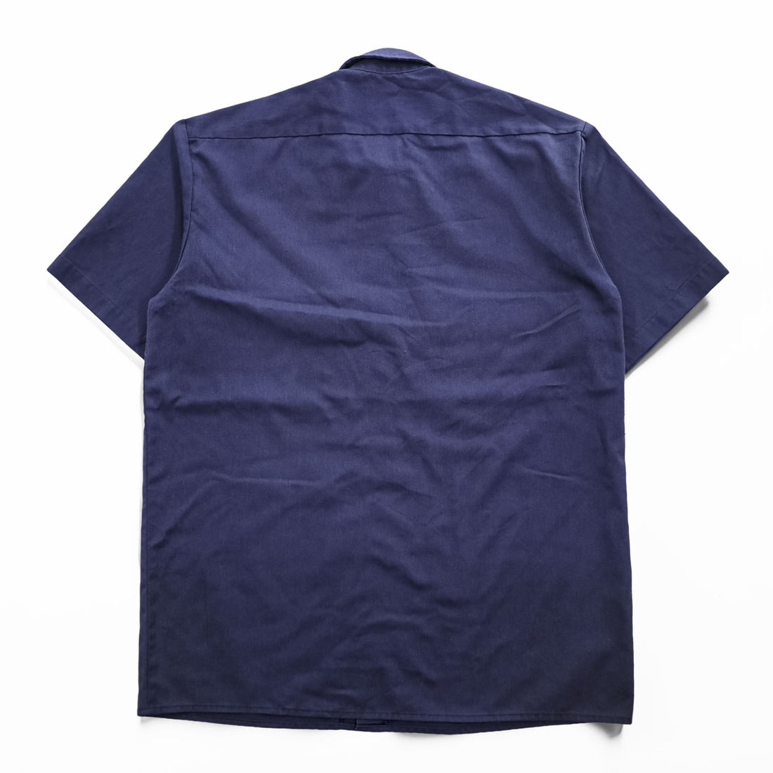 Dickies 半袖 ワークシャツ L ネイビー ポリコットン ツイル ボックスシルエット 1574NV