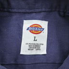 Dickies 半袖 ワークシャツ L ネイビー ポリコットン ツイル ボックスシルエット 1574NV