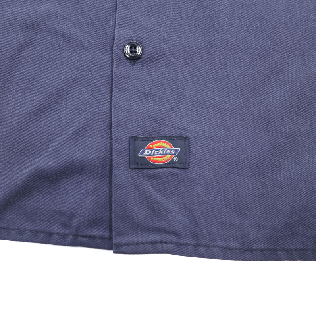 Dickies 半袖 ワークシャツ L ネイビー ポリコットン ツイル ボックスシルエット 1574NV