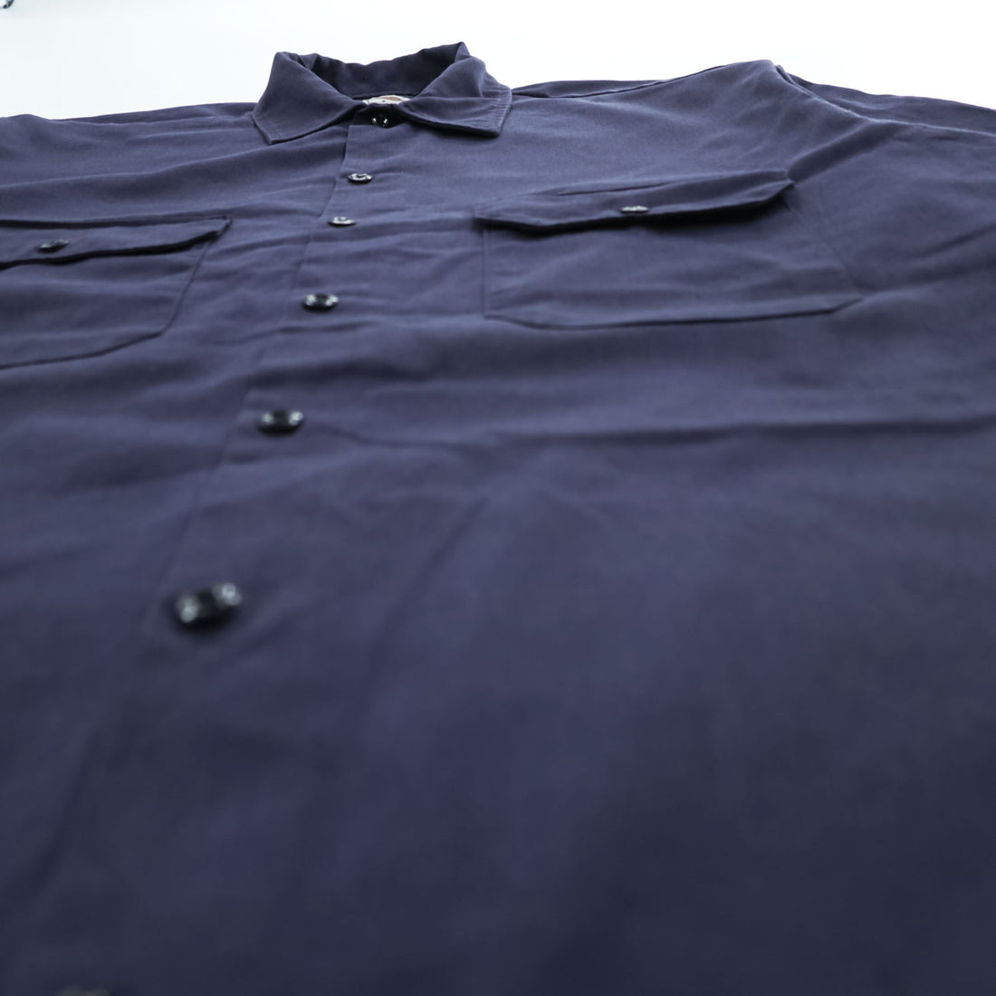 Dickies 半袖 ワークシャツ L ネイビー ポリコットン ツイル ボックスシルエット 1574NV