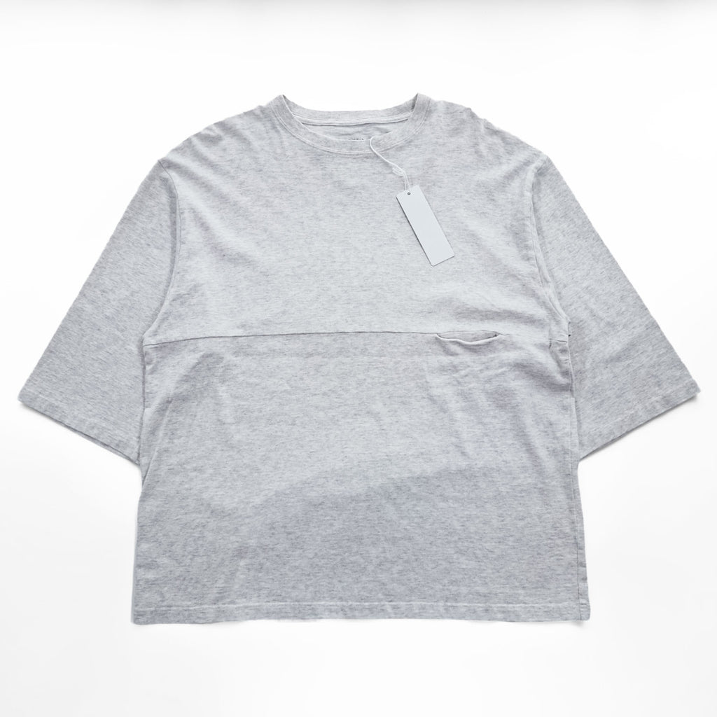 EEL 日本製 7分袖 Tシャツ YURURI TEE 3/4 S グレー ワイド USA製生地 E-25522 未使用品