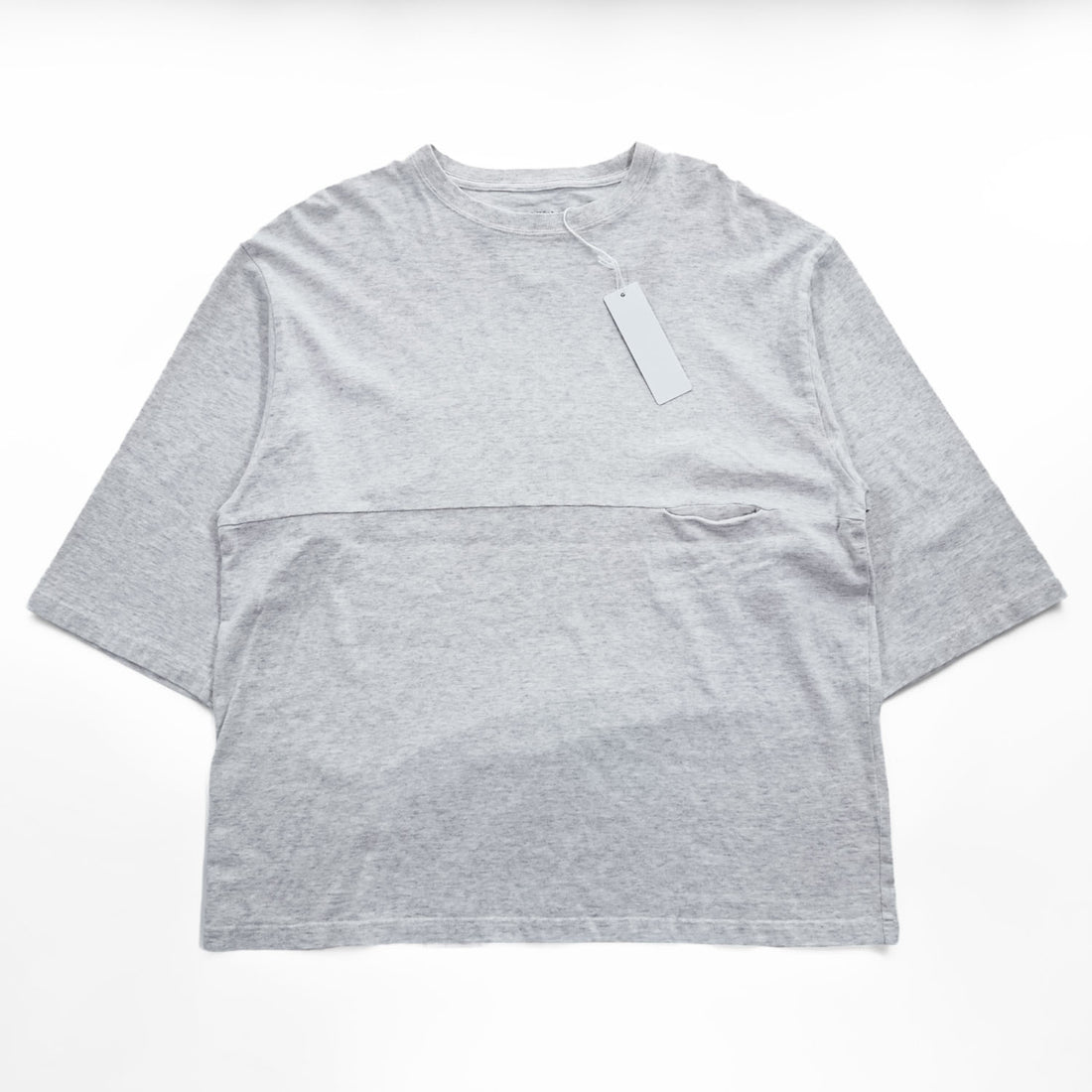 EEL 日本製 7分袖 Tシャツ YURURI TEE 3/4 S グレー ワイド USA製生地 E-25522 未使用品