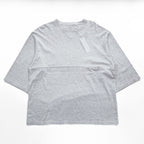 EEL 日本製 7分袖 Tシャツ YURURI TEE 3/4 S グレー ワイド USA製生地 E-25522 未使用品