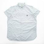 DENIM & SUPPLY RALPH LAUREN 半袖 ワークシャツ L ホワイト オックスフォード ダブルポケット