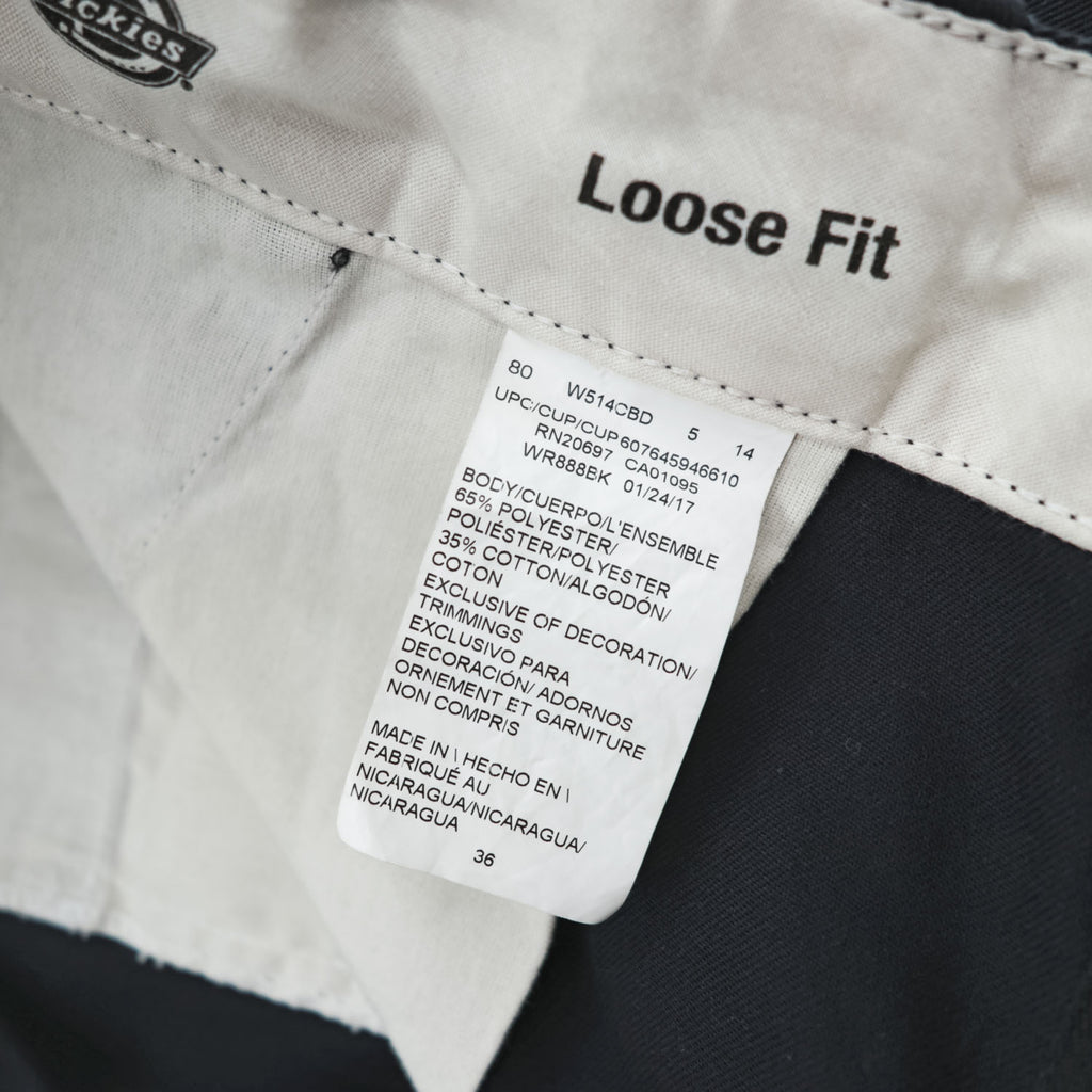 Dickies カーゴショーツ ワーク ハーフパンツ W36 ブラック LOOSE FIT ショートパンツ WR888BK