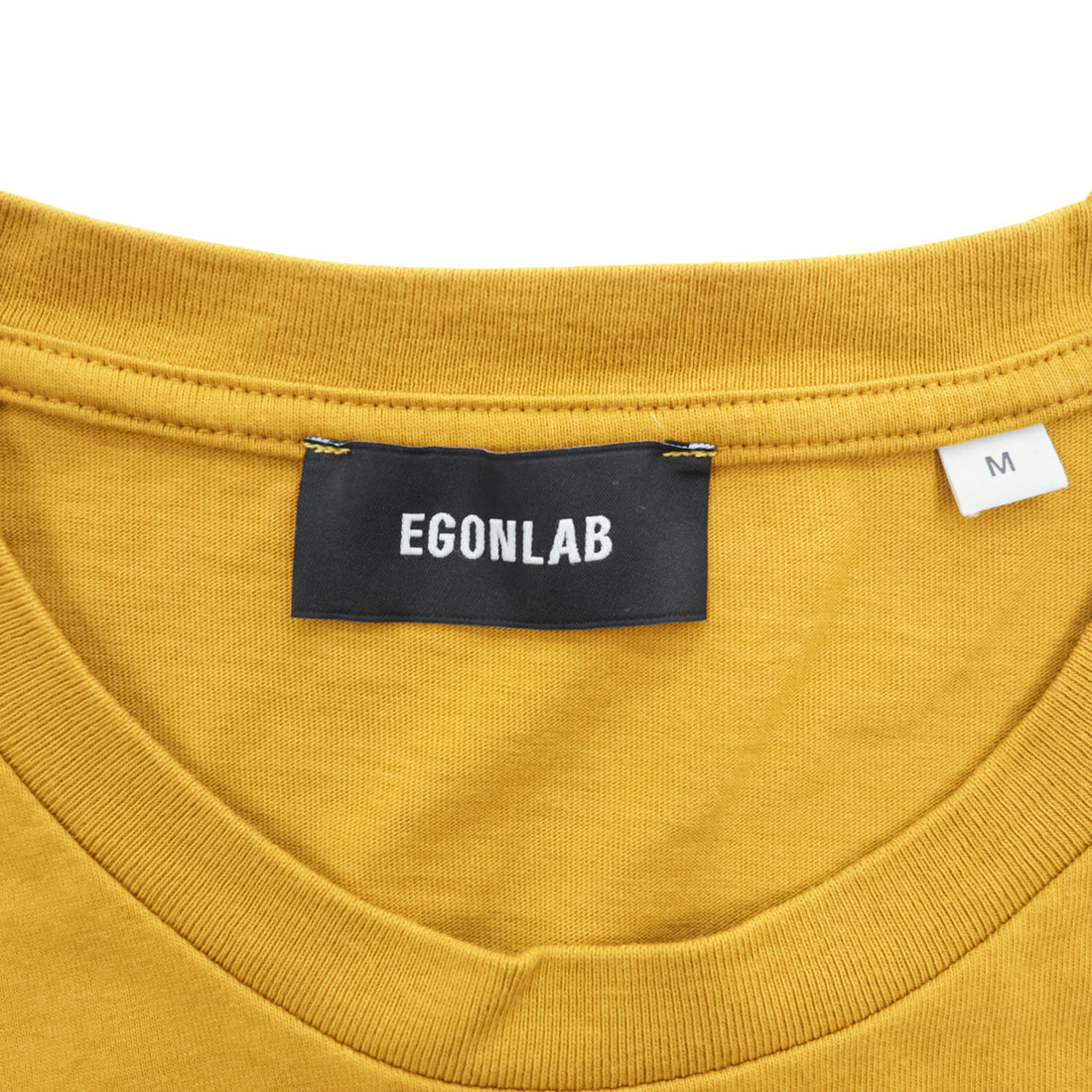EGONLAB フランス製 Yellow Goat プリント Tシャツ M マスタード イエロー NUBIAN / MIDWEST 取扱い