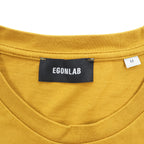 EGONLAB フランス製 Yellow Goat プリント Tシャツ M マスタード イエロー NUBIAN / MIDWEST 取扱い