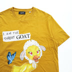 EGONLAB フランス製 Yellow Goat プリント Tシャツ M マスタード イエロー NUBIAN / MIDWEST 取扱い