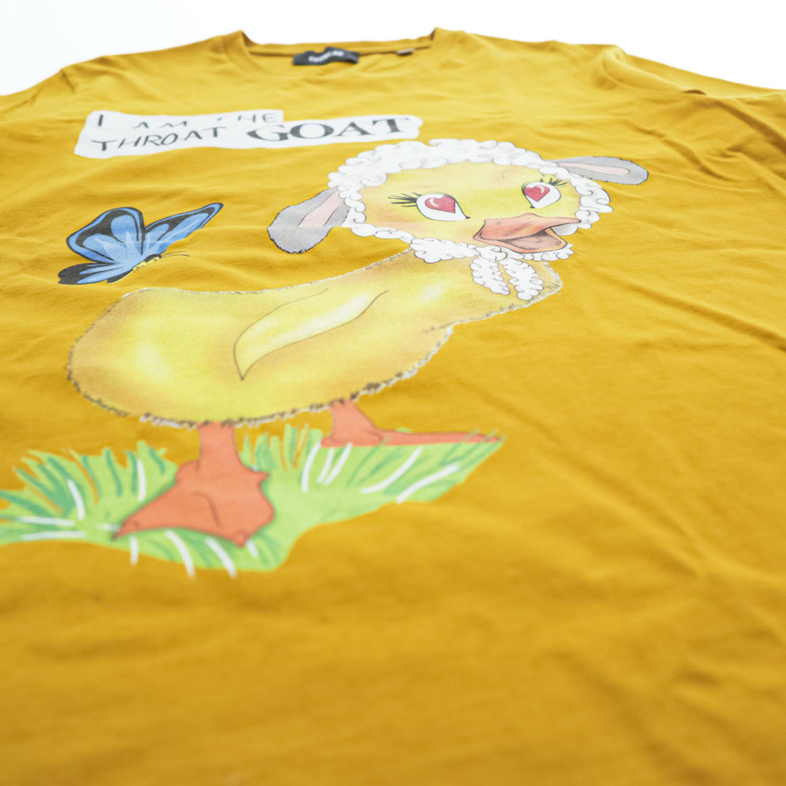 EGONLAB フランス製 Yellow Goat プリント Tシャツ M マスタード イエロー NUBIAN / MIDWEST 取扱い