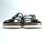 BIRKENSTOCK ルカ LUCCA スライド サンダル 27cm ブラック レザー レースアップ EVAソール ドイツ製