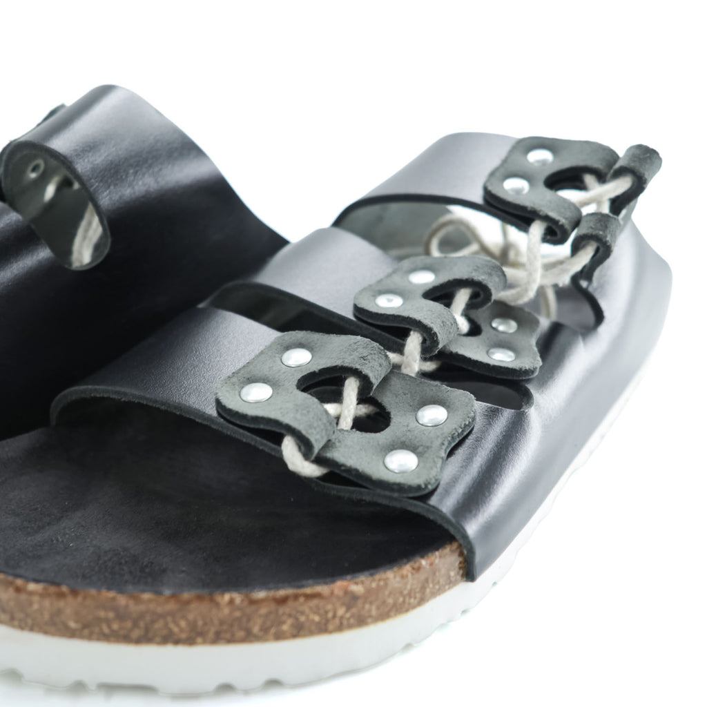 BIRKENSTOCK ルカ LUCCA スライド サンダル 27cm ブラック レザー レースアップ EVAソール ドイツ製