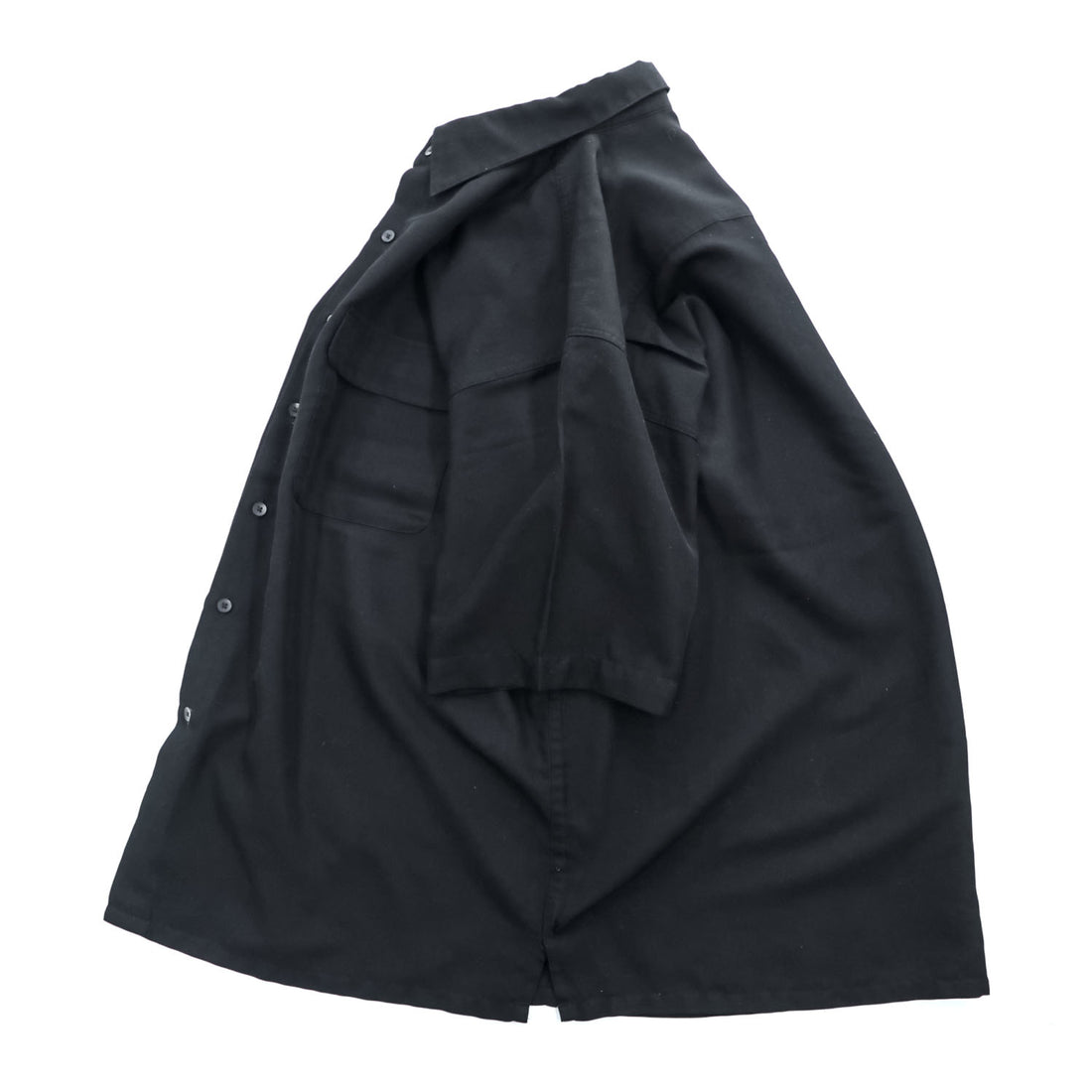 GEORGE 90年代 ヴィンテージ 半袖ワークシャツ XL ブラック SUEDED ボックスシルエット