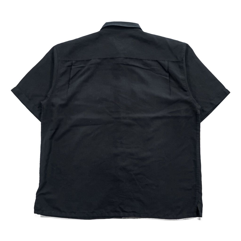 GEORGE 90年代 ヴィンテージ 半袖ワークシャツ XL ブラック SUEDED ボックスシルエット