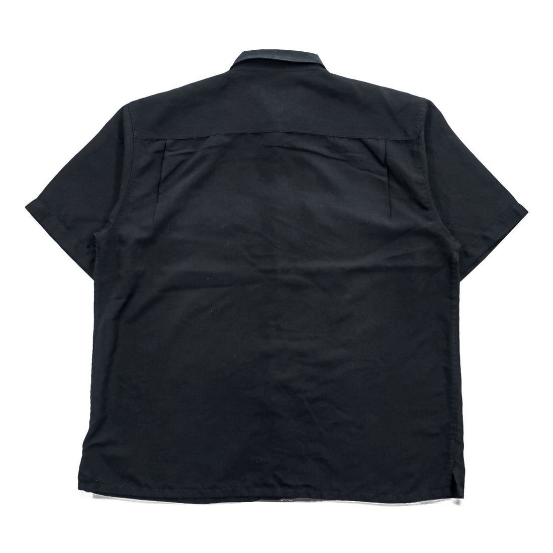 GEORGE 90年代 ヴィンテージ 半袖ワークシャツ XL ブラック SUEDED ボックスシルエット