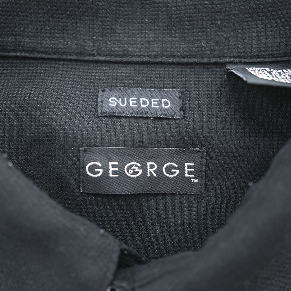 GEORGE 90年代 ヴィンテージ 半袖ワークシャツ XL ブラック SUEDED ボックスシルエット