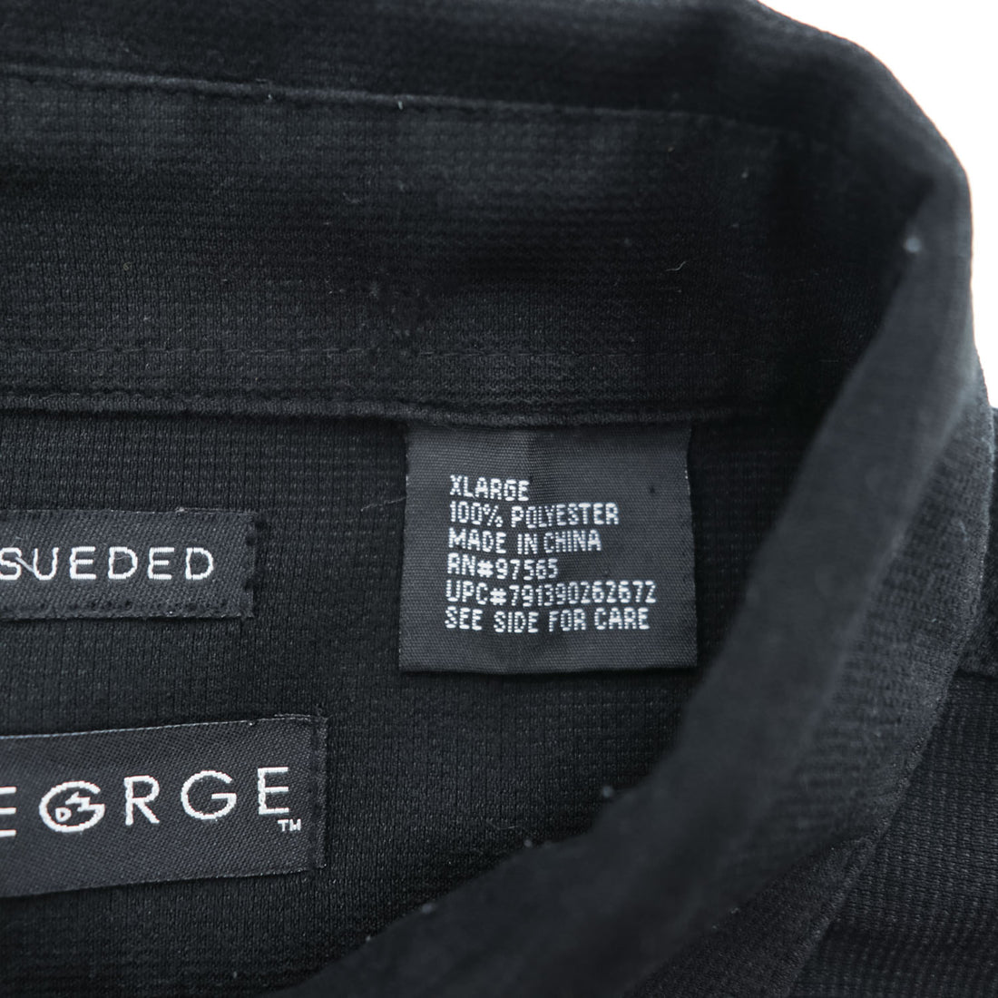 GEORGE 90年代 ヴィンテージ 半袖ワークシャツ XL ブラック SUEDED ボックスシルエット