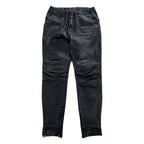 SUNSEA 日本製 レザーパンツ Leather Flea Market Pants 1 ブラック 裾ジップ スリット SNS-14A49