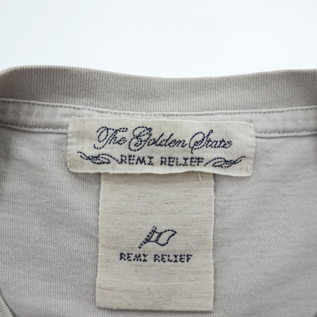 REMI RELIEF 日本製 ヴィンテージ加工 Tシャツ M ベージュ HARD SP加工20/天竺 BE GOOD スペシャル加工