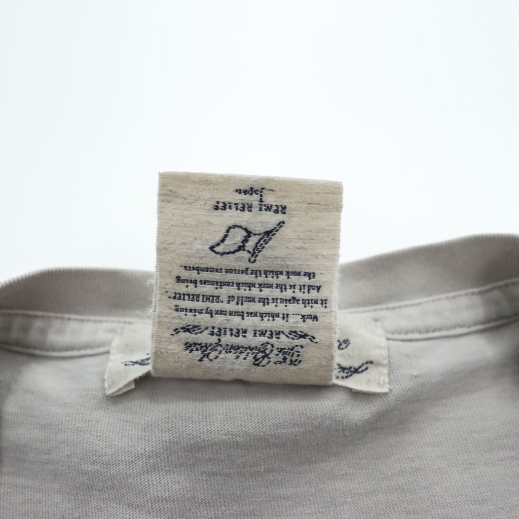 REMI RELIEF 日本製 ヴィンテージ加工 Tシャツ M ベージュ HARD SP加工20/天竺 BE GOOD スペシャル加工