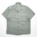 Tommy Bahama 90年代 ヴィンテージ 100%シルク 半袖 キャンプシャツ M グリーン 開襟 オープンカラー ボックスシルエット