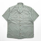 Tommy Bahama 90年代 ヴィンテージ 100%シルク 半袖 キャンプシャツ M グリーン 開襟 オープンカラー ボックスシルエット