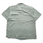 Tommy Bahama 90年代 ヴィンテージ 100%シルク 半袖 キャンプシャツ M グリーン 開襟 オープンカラー ボックスシルエット