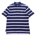Polo Ralph Lauren 90年代 ヴィンテージ ポロシャツ M ネイビー ボーダー スモールポニー ロゴ 刺繍 GOLF FIT