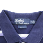 Polo Ralph Lauren 90年代 ヴィンテージ ポロシャツ M ネイビー ボーダー スモールポニー ロゴ 刺繍 GOLF FIT