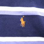 Polo Ralph Lauren 90年代 ヴィンテージ ポロシャツ M ネイビー ボーダー スモールポニー ロゴ 刺繍 GOLF FIT