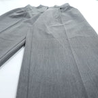ZARA 2タック ワイド スラックス パンツ M グレー ストレッチ プリーツ ダブルカフス