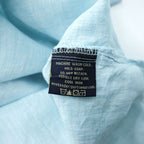 Weekender 半袖 リネン シャツ XL サックスブルー 麻100% ビッグサイズ Finest Linen 胸ポケット
