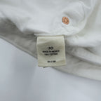 Polo Ralph Lauren ダメージ加工 カットオフ ショートパンツ L ホワイト デニム レザーパッチ