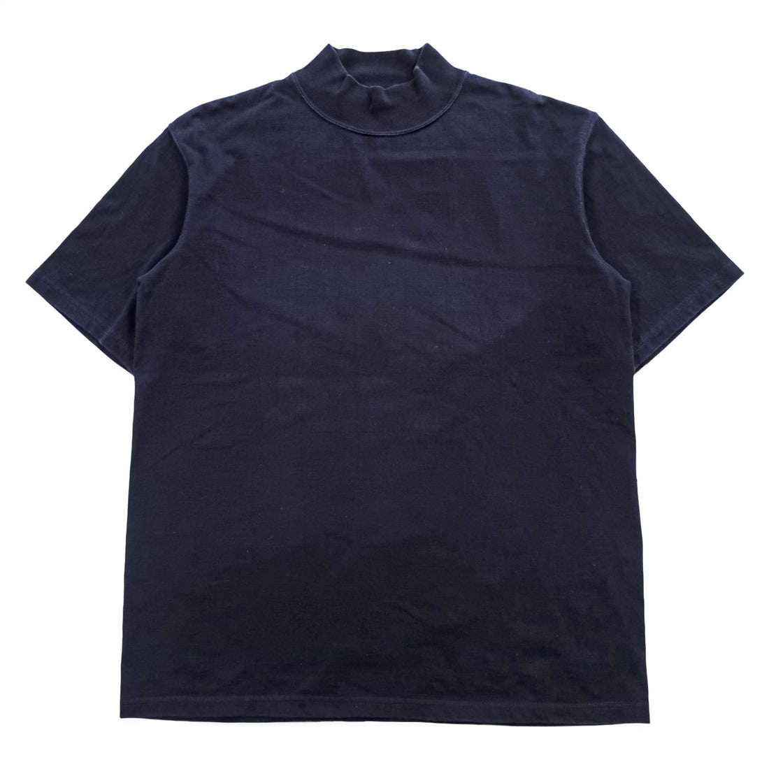 Graphpaper 日本製 モックネック Tシャツ S ネイビー S/S Mock Neck Tee