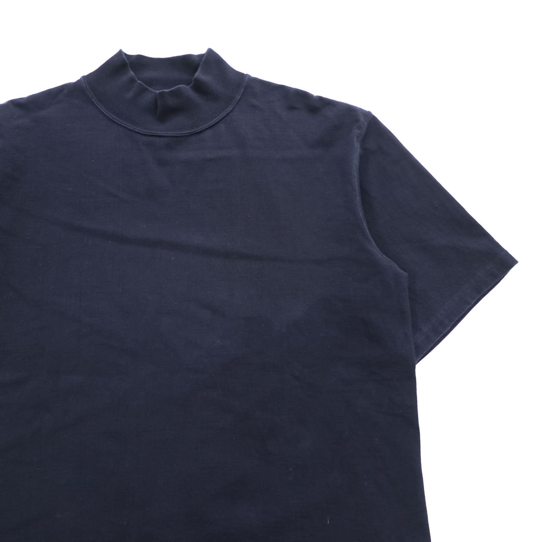 Graphpaper 日本製 モックネック Tシャツ S ネイビー S/S Mock Neck Tee