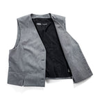 ZARA ジレ スーツベスト L グレー ストレッチ シンチバック ベルト