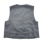 ZARA ジレ スーツベスト L グレー ストレッチ シンチバック ベルト