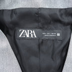 ZARA ジレ スーツベスト L グレー ストレッチ シンチバック ベルト