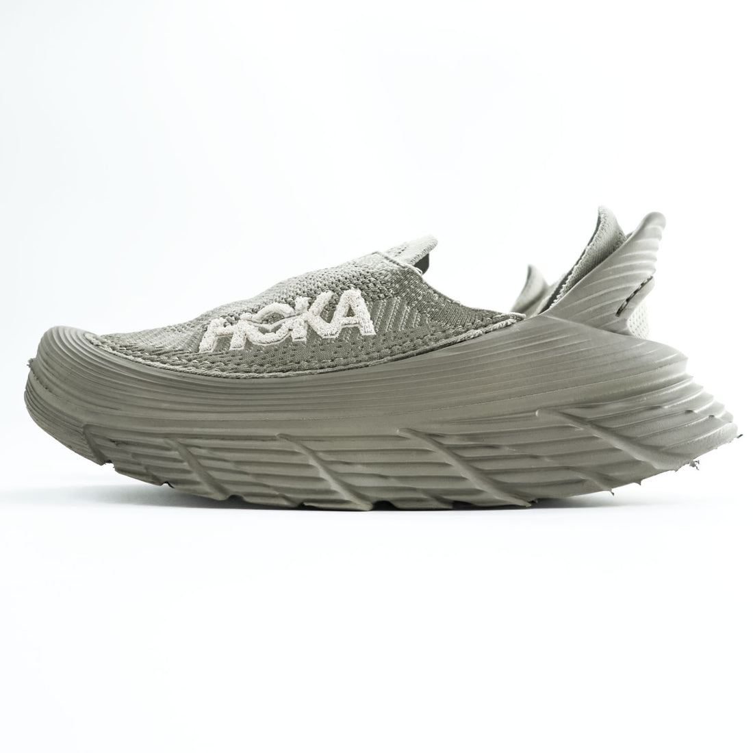 HOKA ONE ONE リストア TC Restore TC スリッポンシューズ スニーカー 27.5cm ベージュ グレー メッシュ EVAソール FL1123E