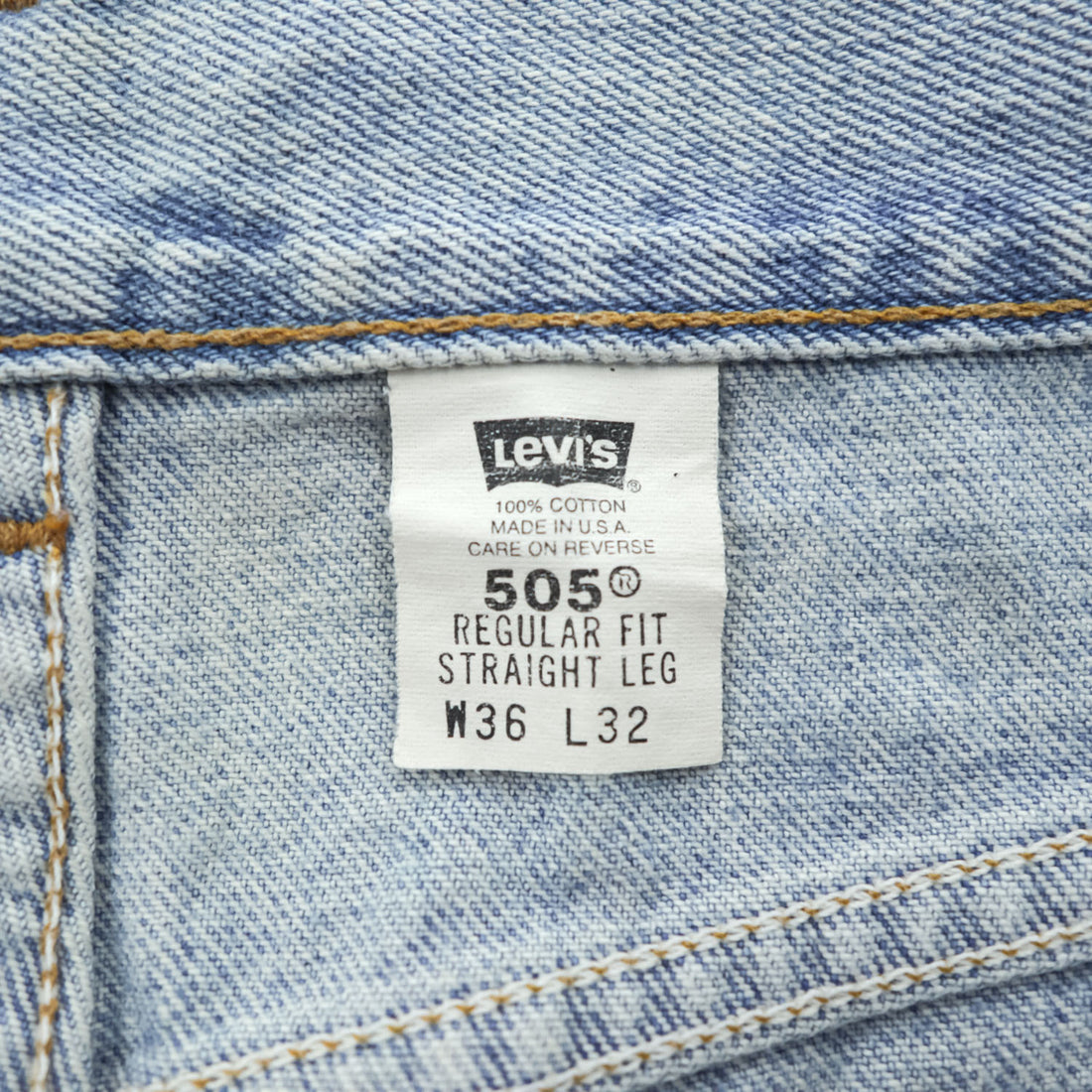 Levi's 90年代 USA製 ヴィンテージ 505 デニムパンツ ジーンズ 36 x 32 ブルー REGULAR FIT ジッパーフライ 505-4834
