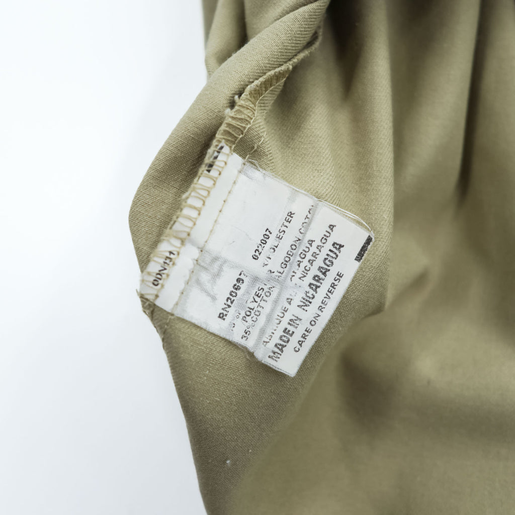Dickies 長袖 ワークシャツ L カーキ ベージュ TCツイル ダブルポケット