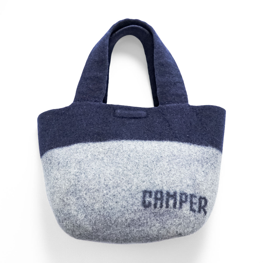 CAMPER メルトン ウール トートバッグ BLANKET TOTE BAG ネイビー グレー バイカラー