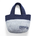 CAMPER メルトン ウール トートバッグ BLANKET TOTE BAG ネイビー グレー バイカラー